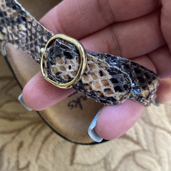 Clark’s Lexi Marigold beige brown snake wedge sandals woman’s size 10 🌹 - Picture 11 of 14